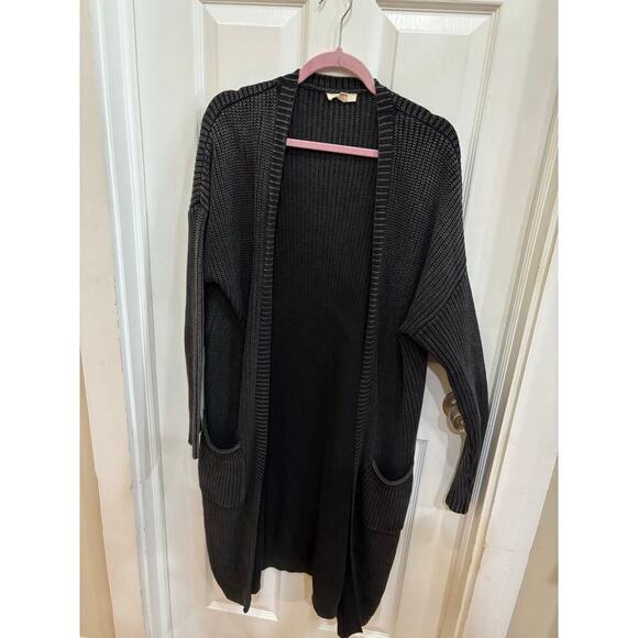 Oddi Very Oversized Long Knit Charcoal Cardigan Size M/L - Picture 2 of 6